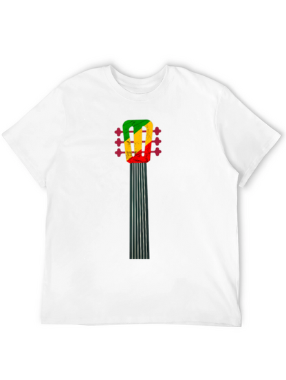 Camiseta Negra con Diseño de Guitarra Reggae
