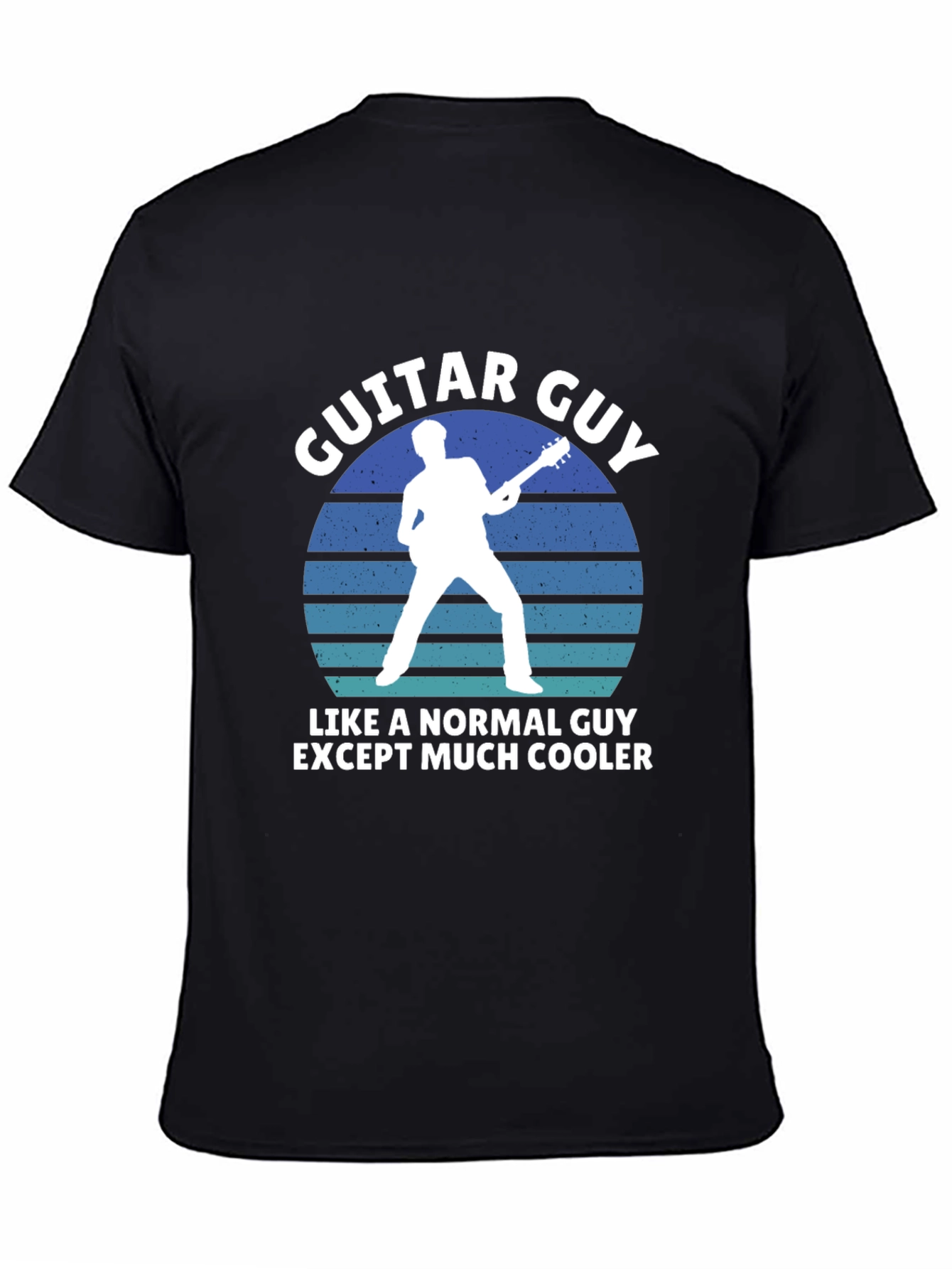 Camiseta Negra Guitar Guy Diseño Original