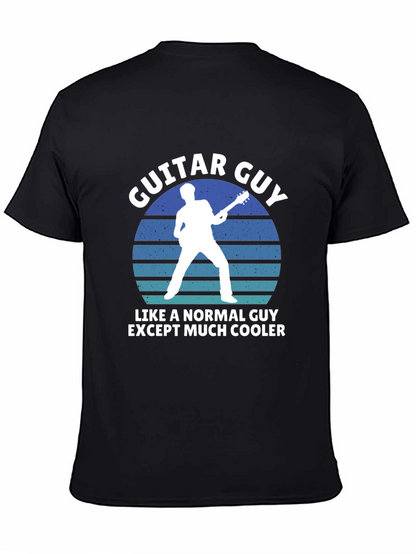 Camiseta Negra Guitar Guy Diseño Original