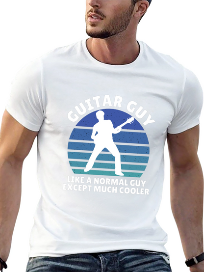 Camiseta Negra Guitar Guy Diseño Original
