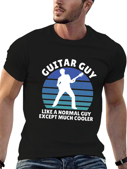 Camiseta Negra Guitar Guy Diseño Original