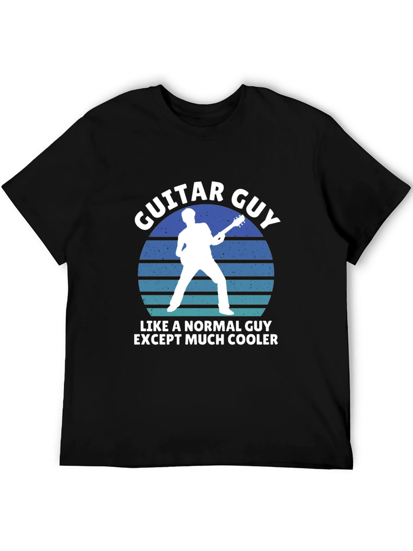 Camiseta Negra Guitar Guy Diseño Original