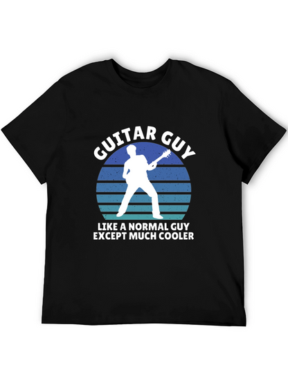 Camiseta Negra Guitar Guy Diseño Original