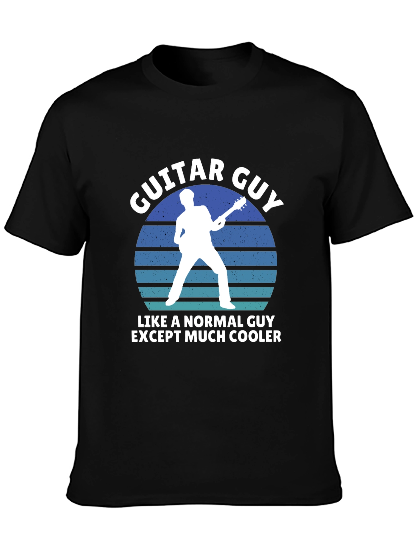 Camiseta Negra Guitar Guy Diseño Original