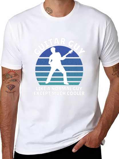 Camiseta Negra Guitar Guy Diseño Original