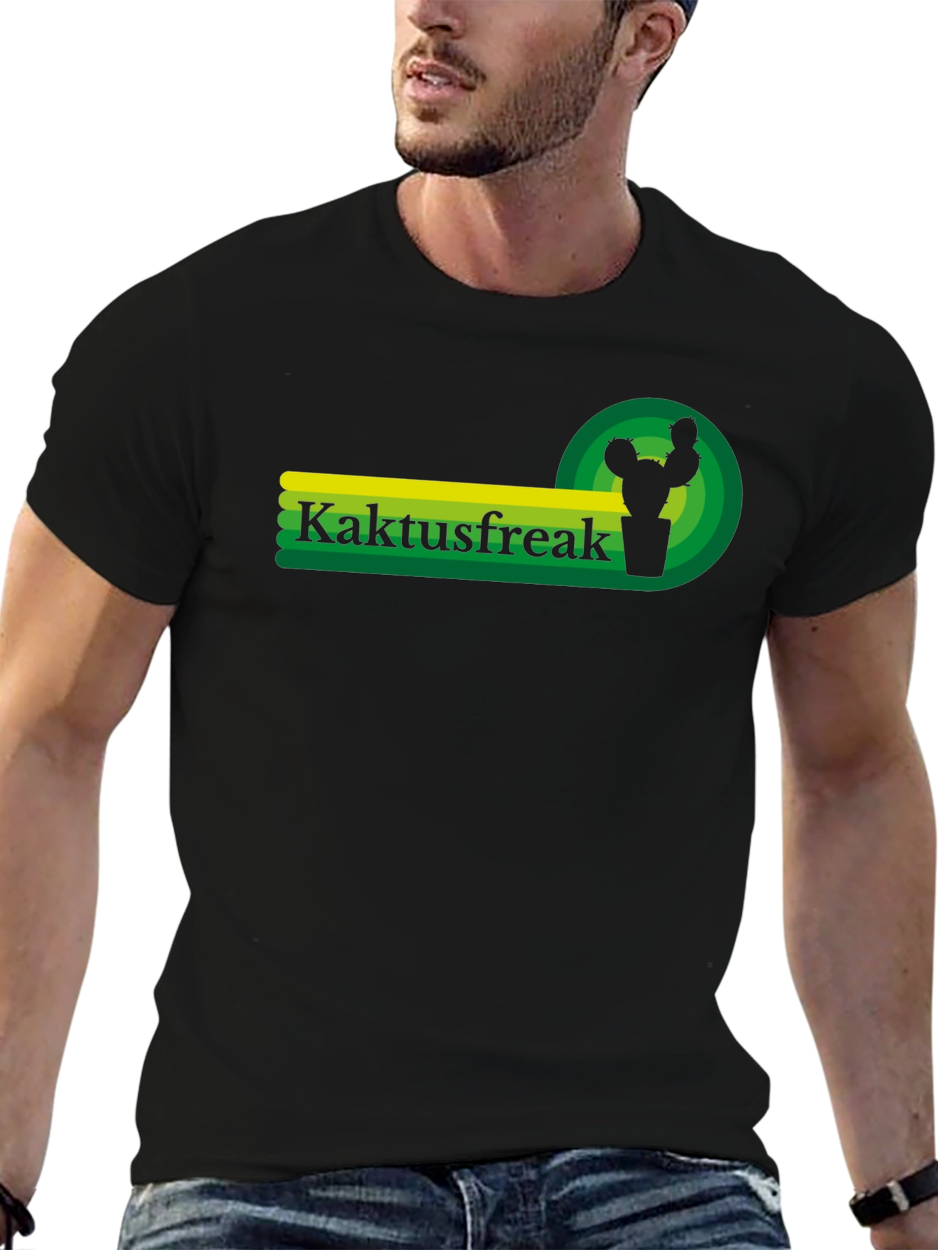 Camiseta Negra Kaktusfreak - Diseño Único