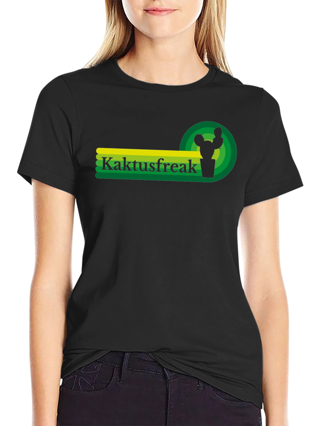 Camiseta Negra Kaktusfreak - Diseño Único