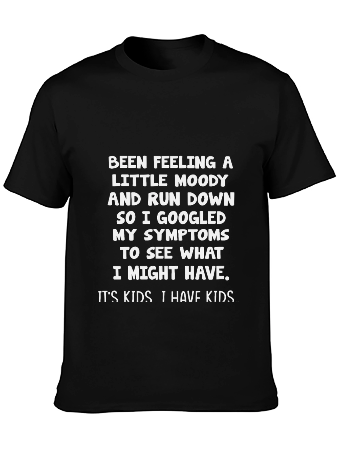 Camiseta Negra con Texto Humorístico para Padres