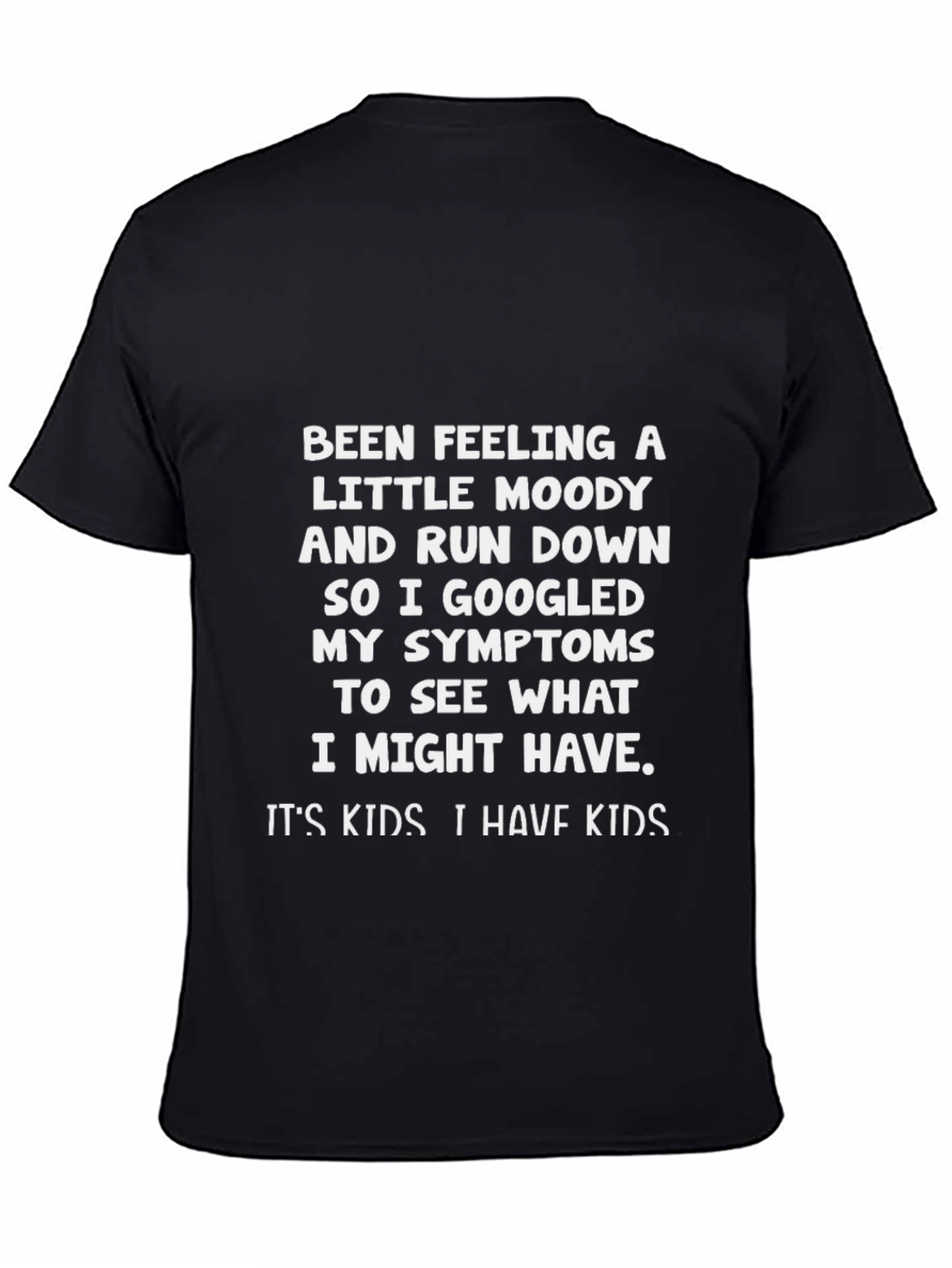 Camiseta Negra con Texto Humorístico para Padres