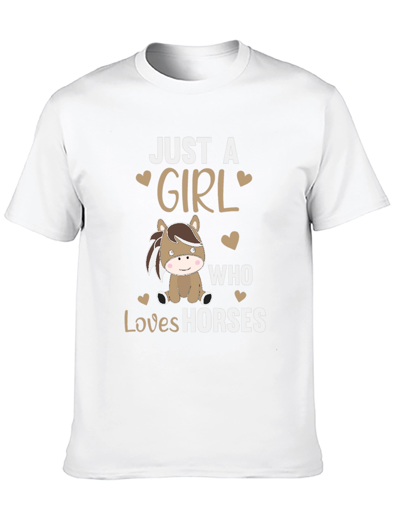Camiseta Negra Just A Girl Who Loves Horses