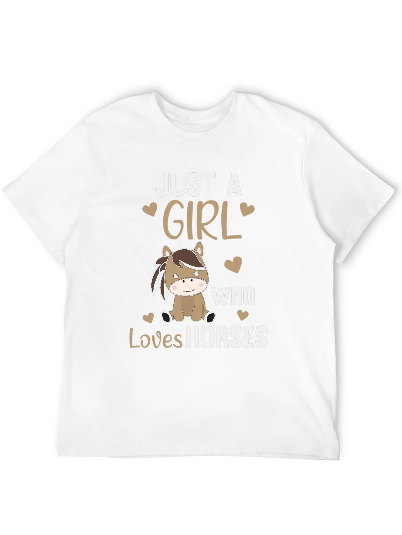 Camiseta Negra Just A Girl Who Loves Horses