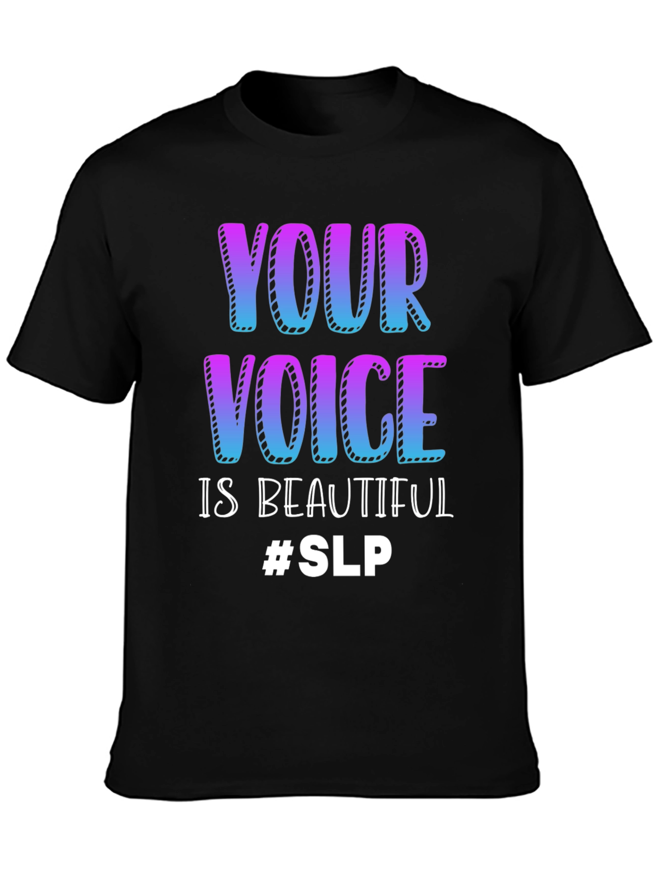 Camiseta Negra Tu Voz Es Hermosa #SLP