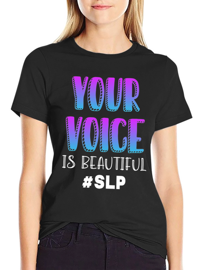 Camiseta Negra Tu Voz Es Hermosa #SLP