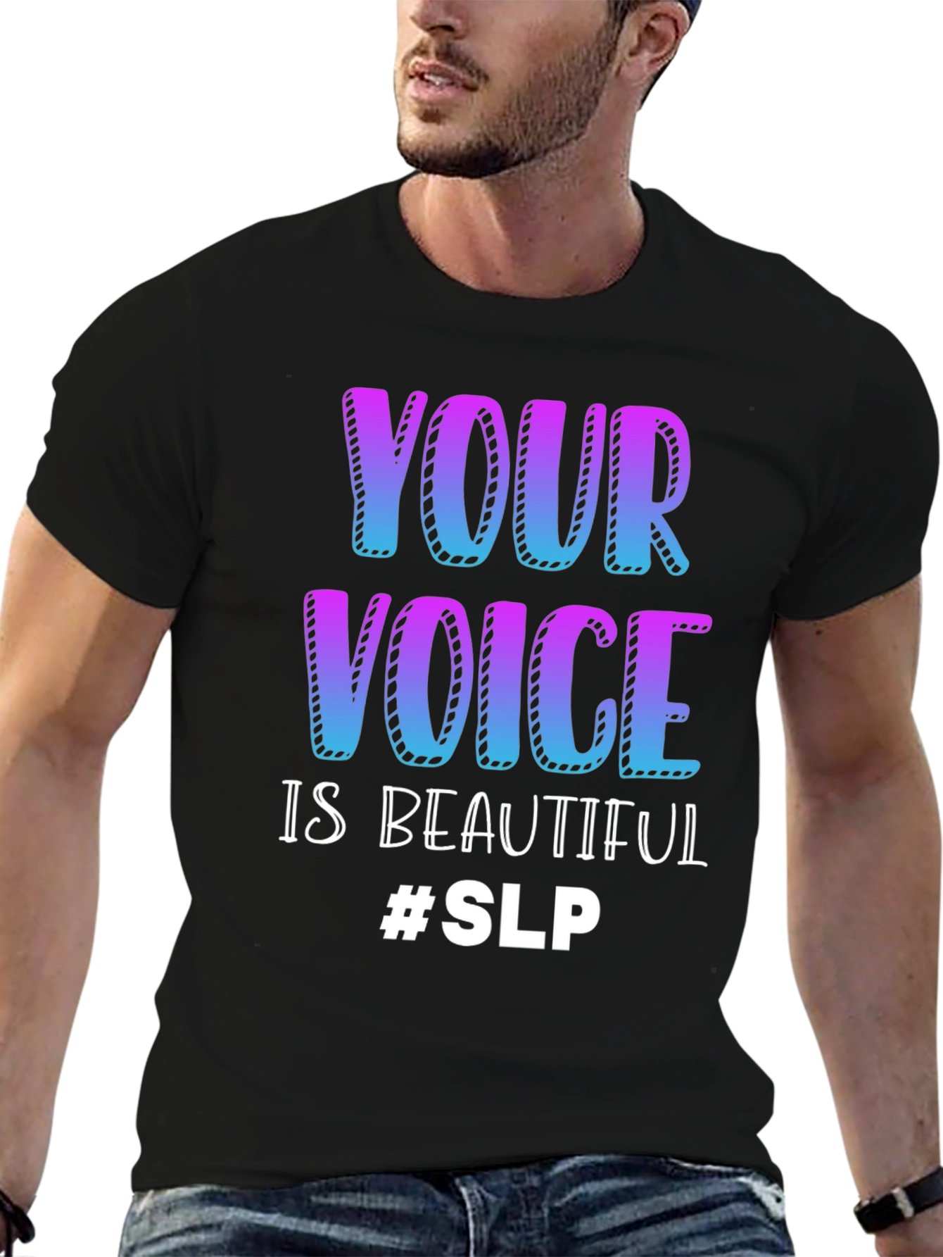 Camiseta Negra Tu Voz Es Hermosa #SLP
