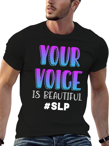 Camiseta Negra Tu Voz Es Hermosa #SLP