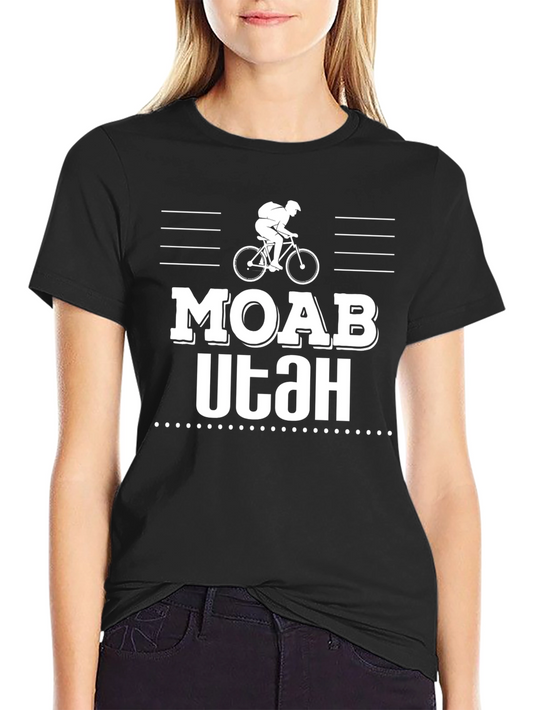 Camiseta negra Moab Utah para ciclistas