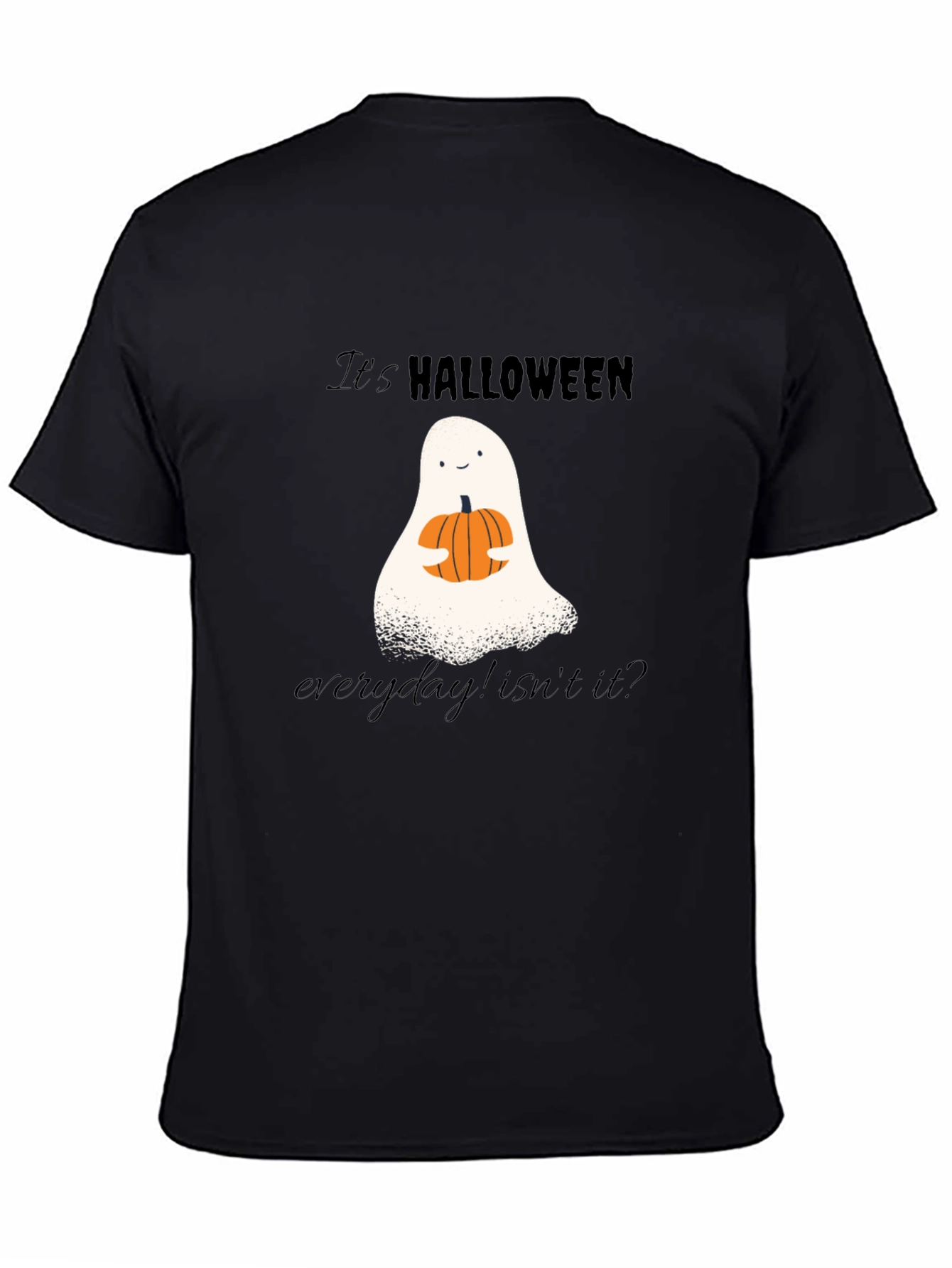 Camiseta Halloween Fantasma y Calabaza
