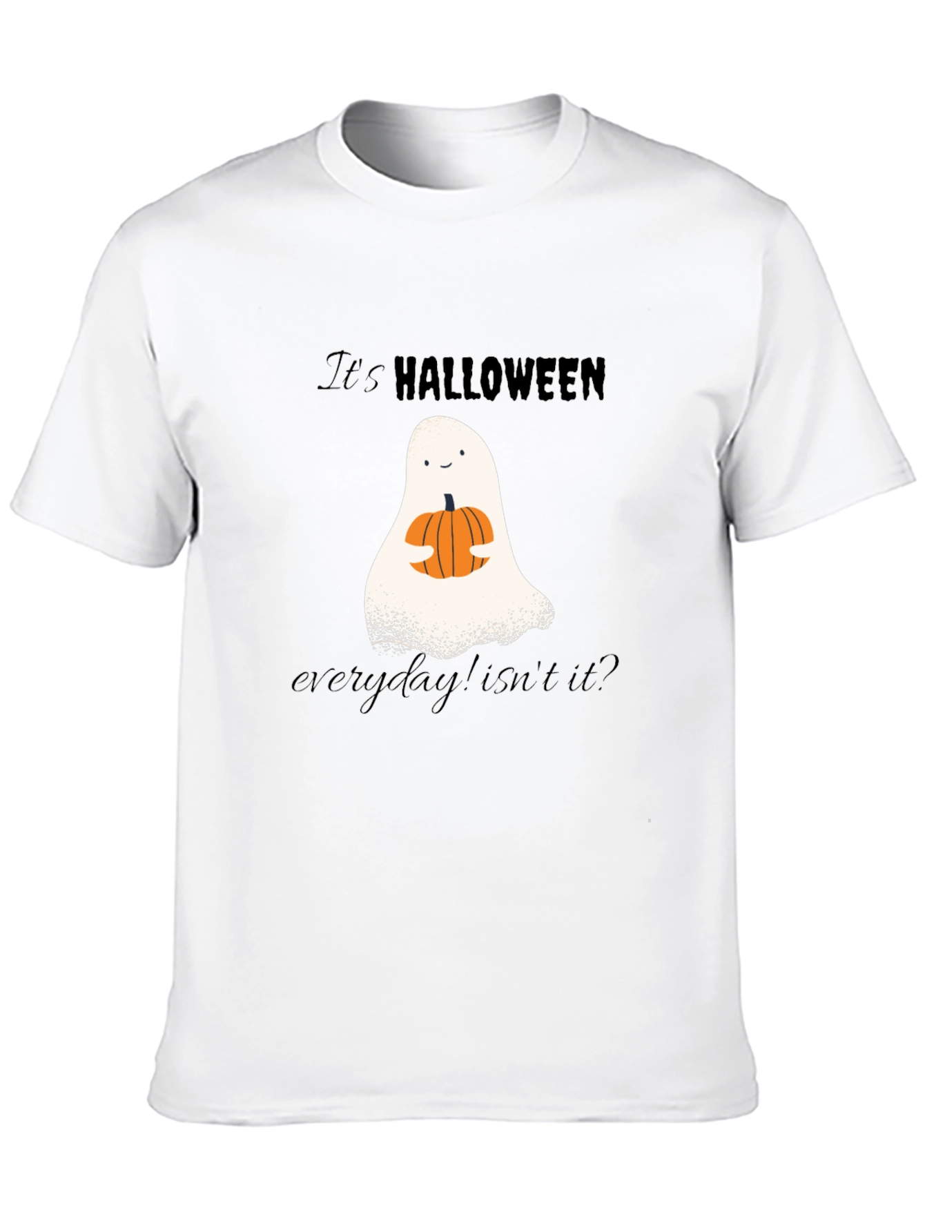 Camiseta Halloween Fantasma y Calabaza