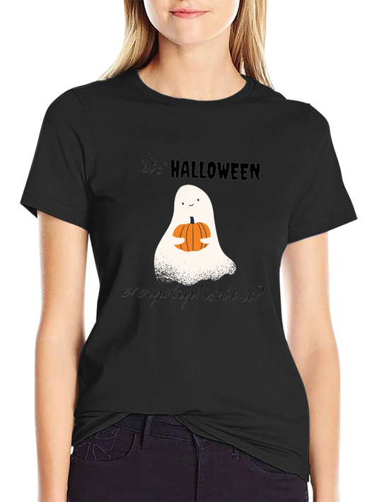 Camiseta Halloween Fantasma y Calabaza