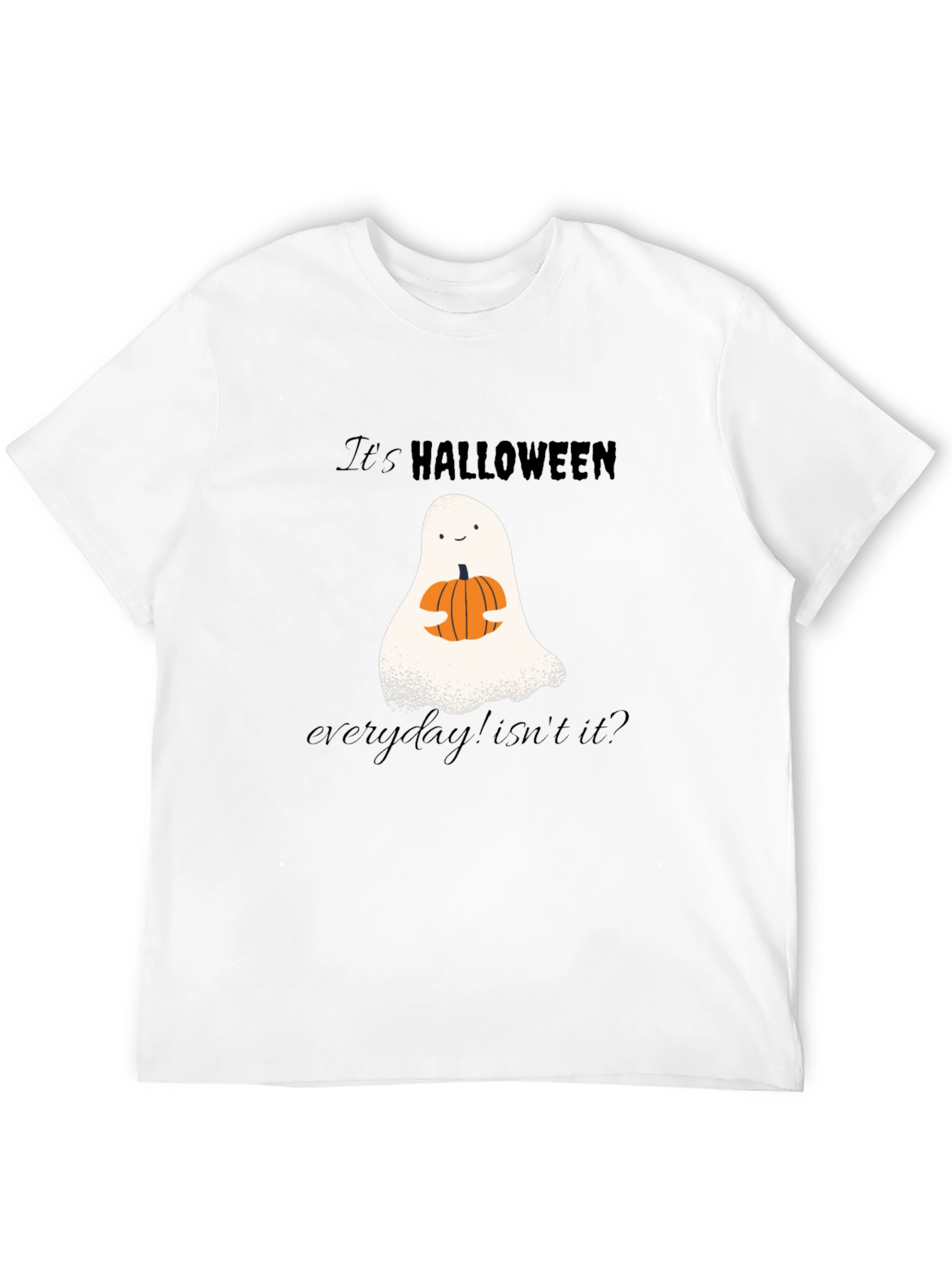 Camiseta Halloween Fantasma y Calabaza