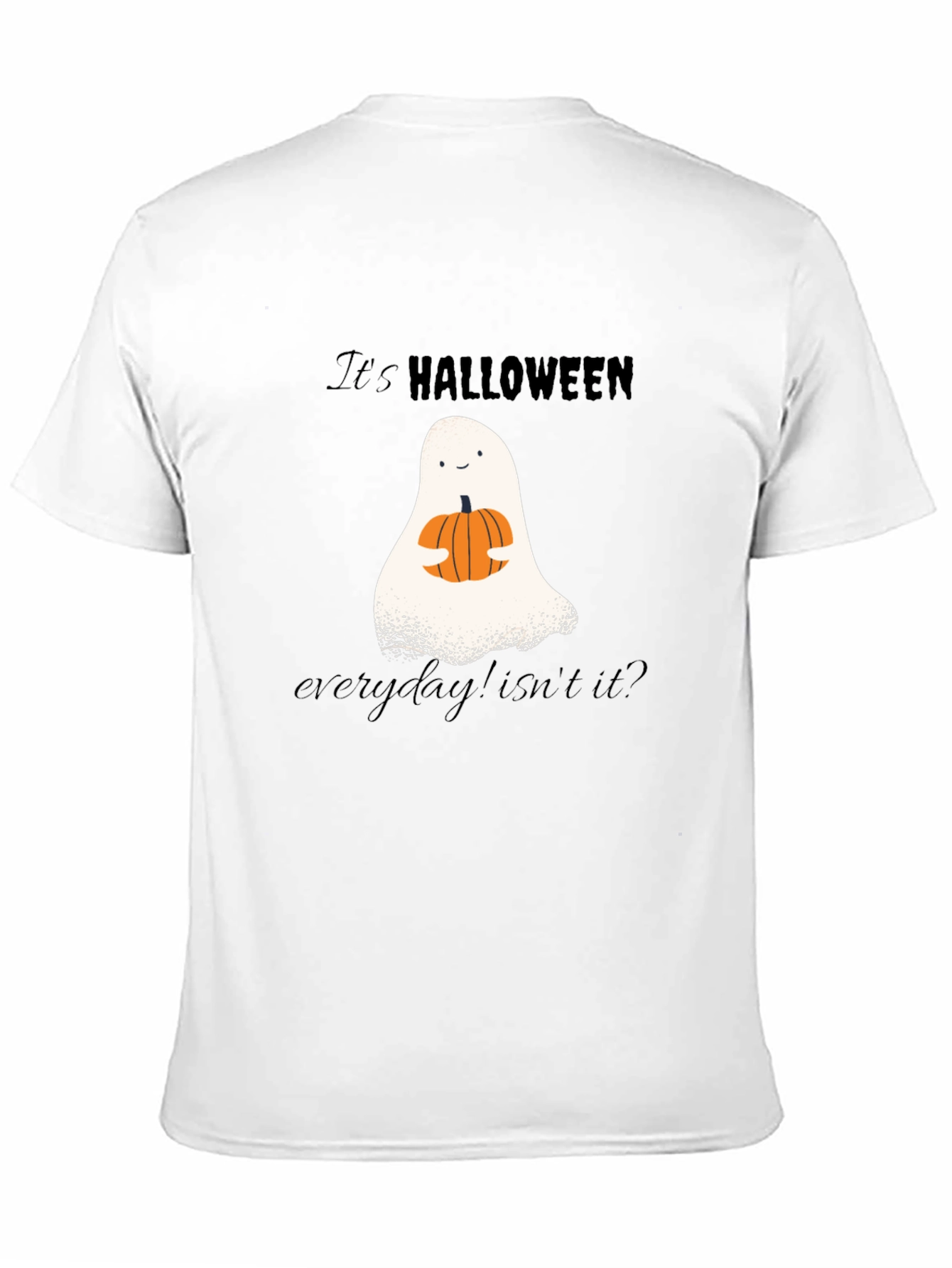 Camiseta Halloween Fantasma y Calabaza