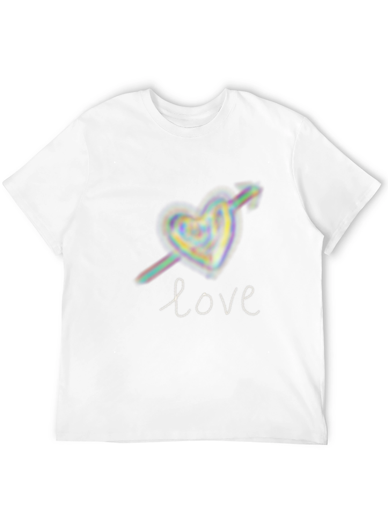 Camiseta Negra Love Flecha Corazón Unisex