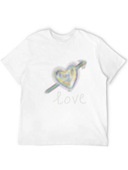 Camiseta Negra Love Flecha Corazón Unisex