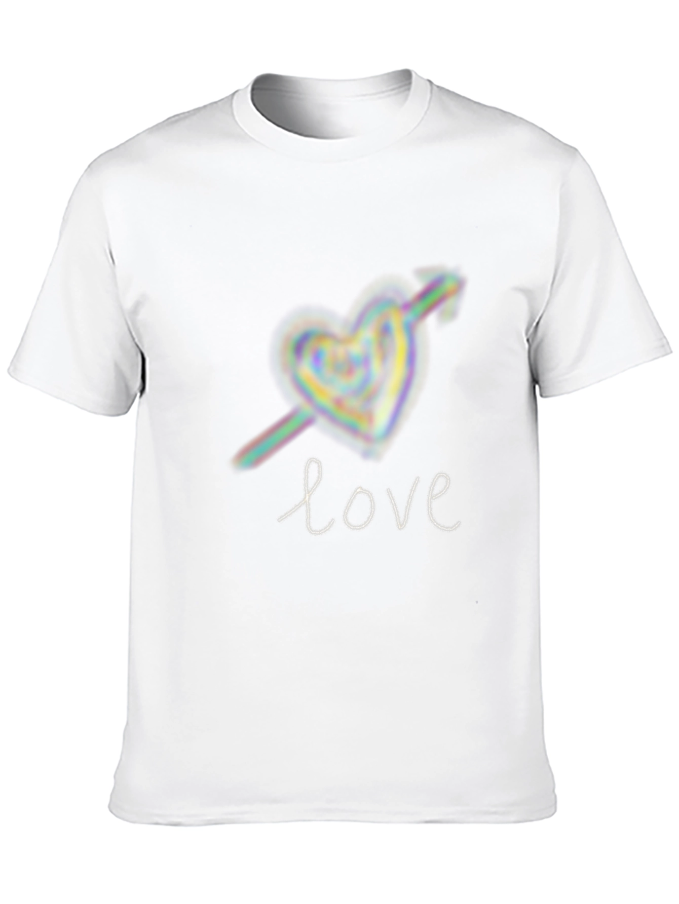 Camiseta Negra Love Flecha Corazón Unisex