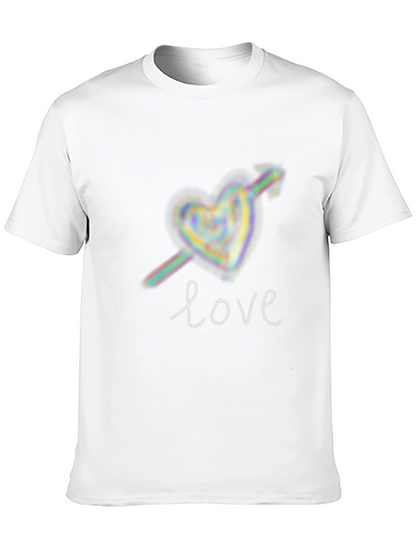 Camiseta Negra Love Flecha Corazón Unisex