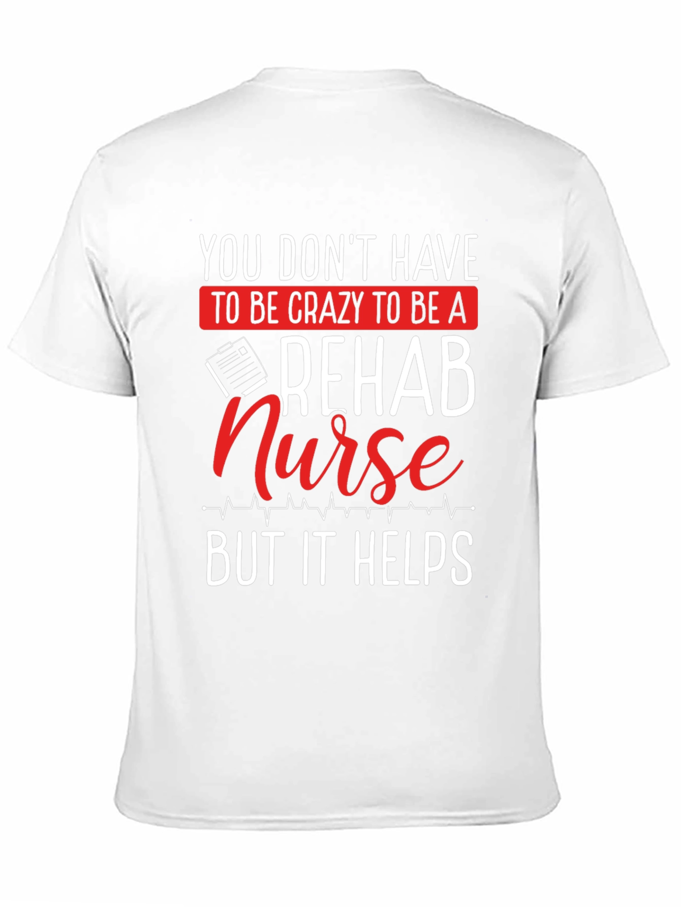 Camiseta Negra: Rehab Nurse - Crazy Helps