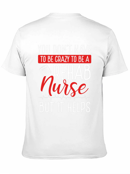 Camiseta Negra: Rehab Nurse - Crazy Helps