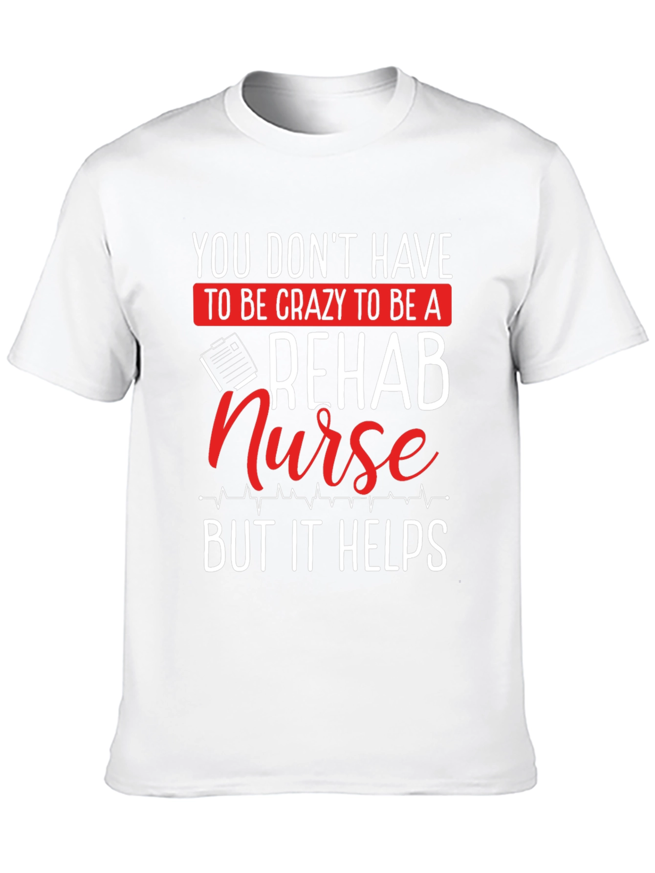 Camiseta Negra: Rehab Nurse - Crazy Helps