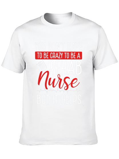 Camiseta Negra: Rehab Nurse - Crazy Helps
