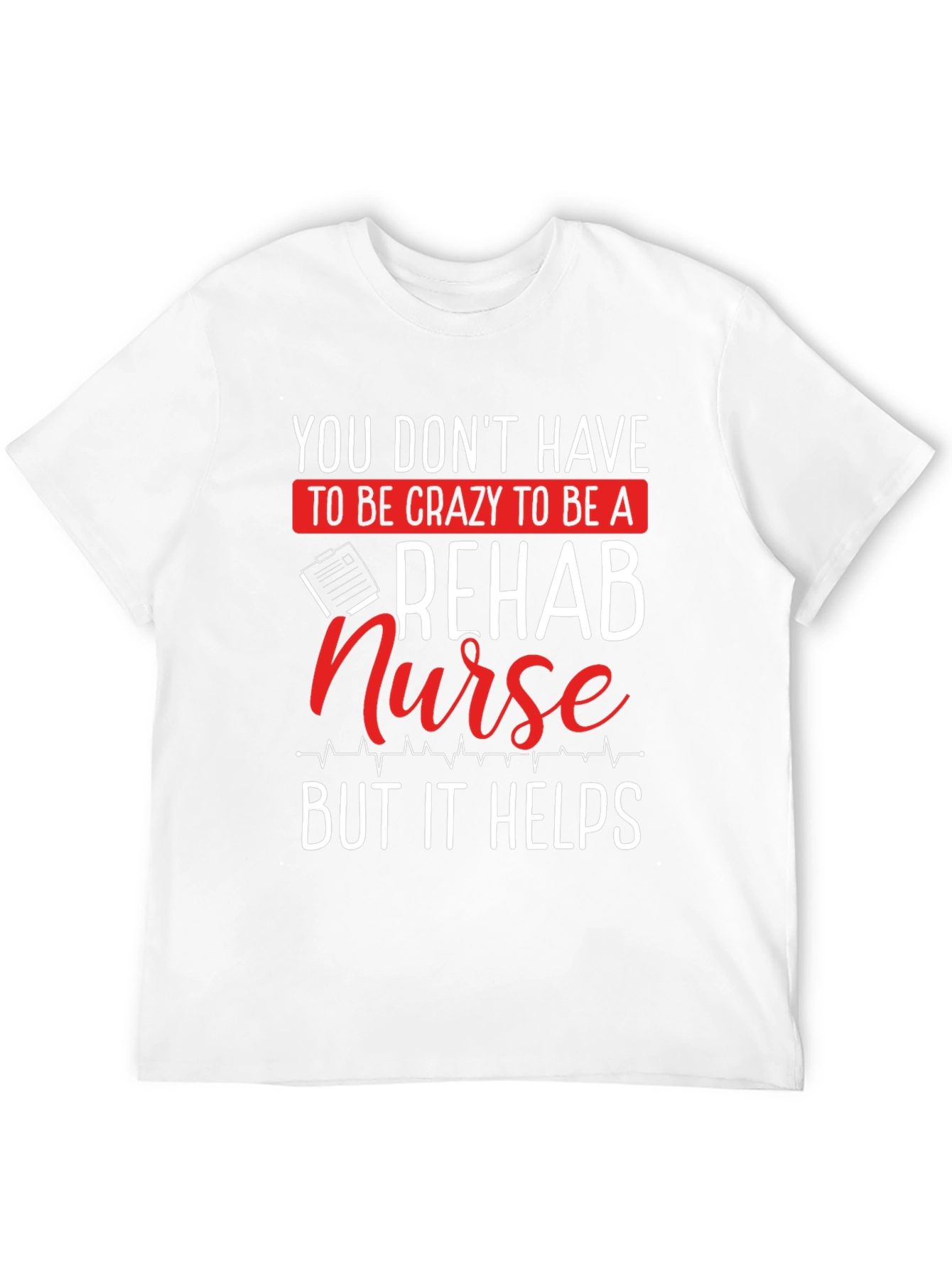 Camiseta Negra: Rehab Nurse - Crazy Helps