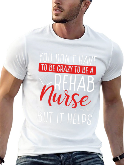 Camiseta Negra: Rehab Nurse - Crazy Helps
