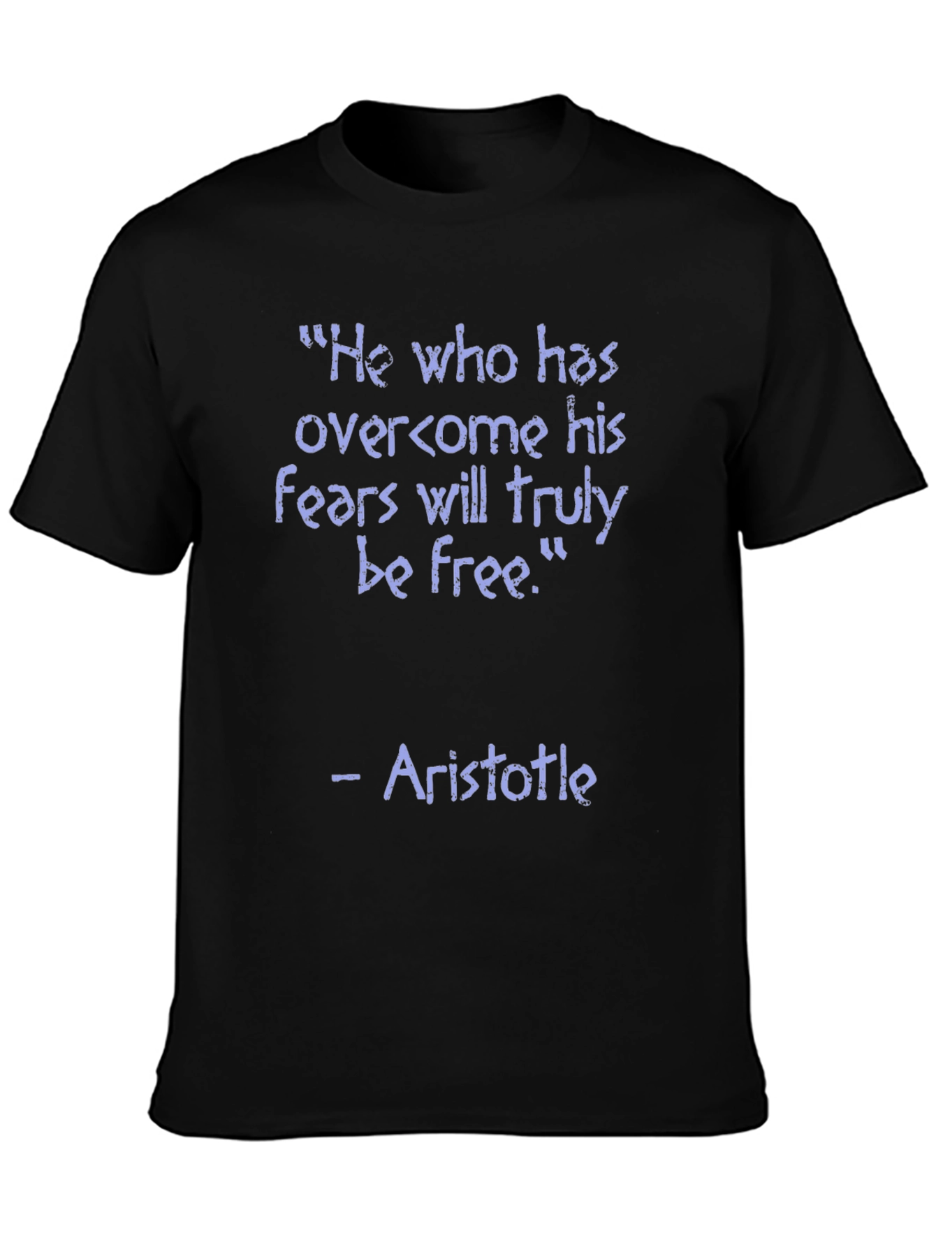 Camiseta Negra con Cita Inspiradora de Aristóteles