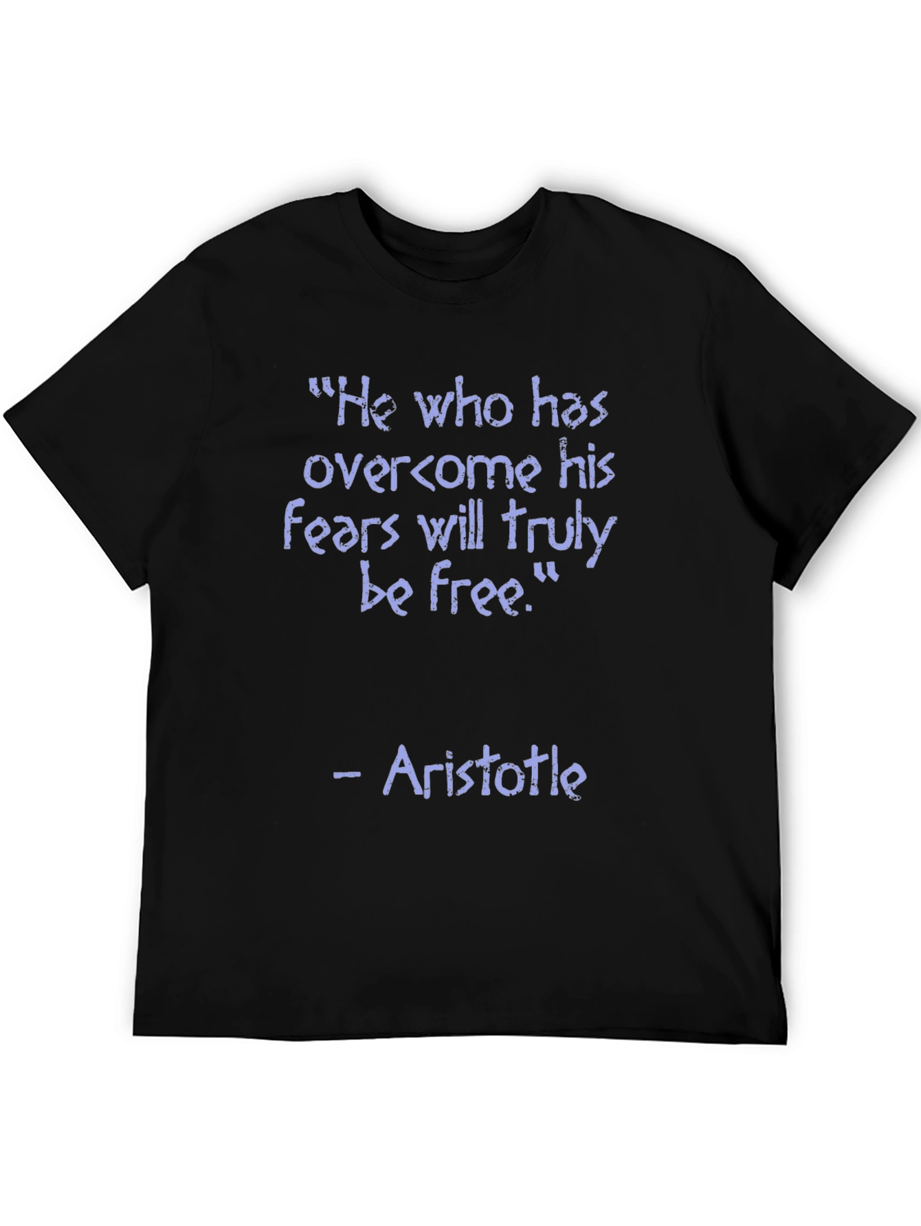Camiseta Negra con Cita Inspiradora de Aristóteles