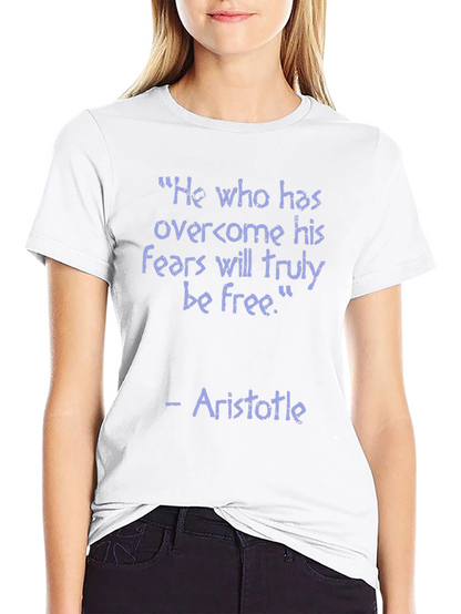 Camiseta Negra con Cita Inspiradora de Aristóteles