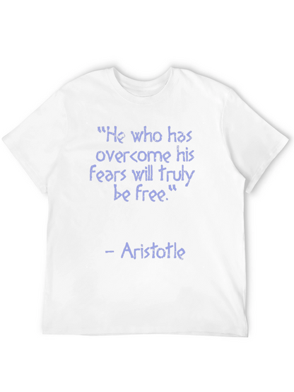 Camiseta Negra con Cita Inspiradora de Aristóteles