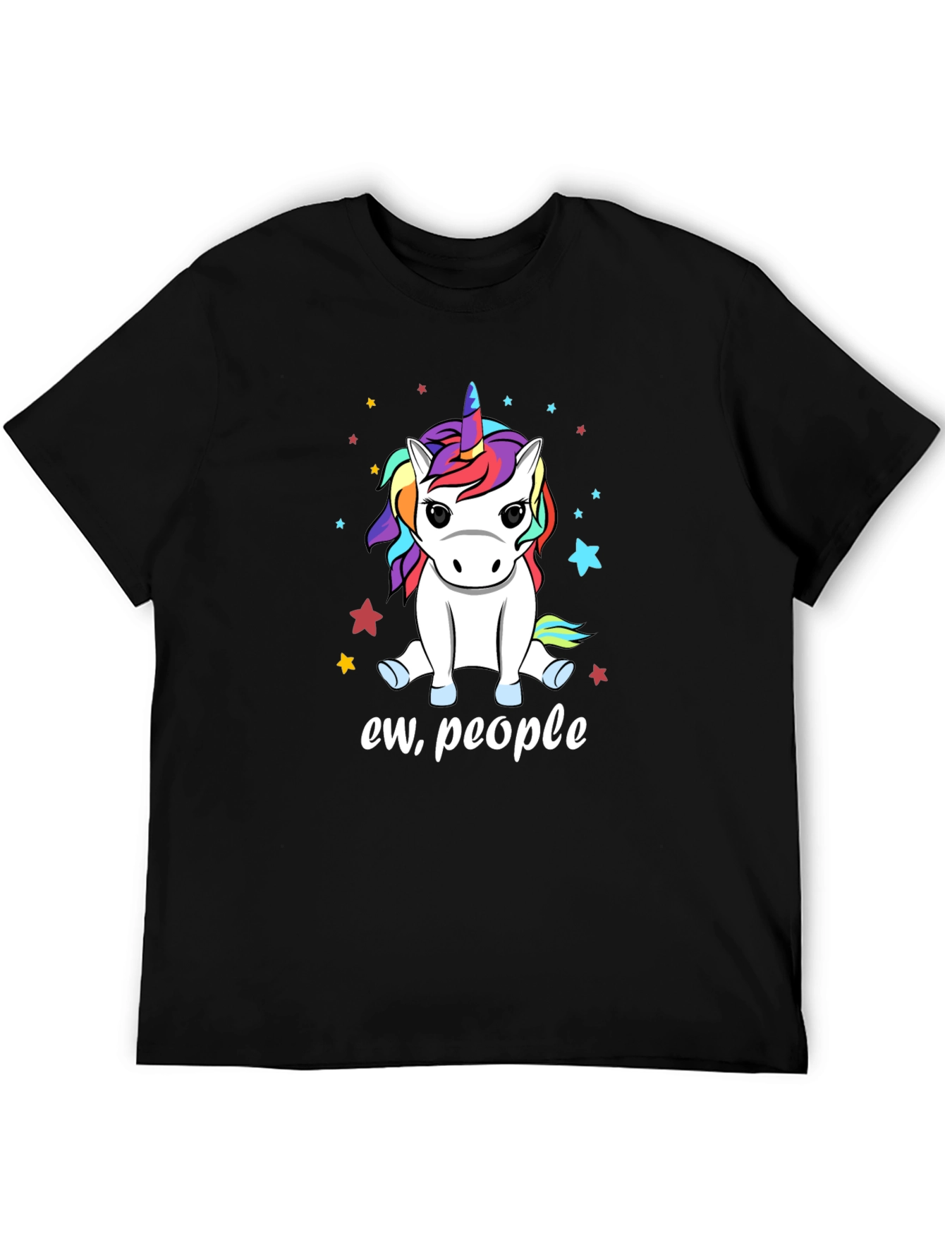 Camiseta Negra Unicornio Ew People