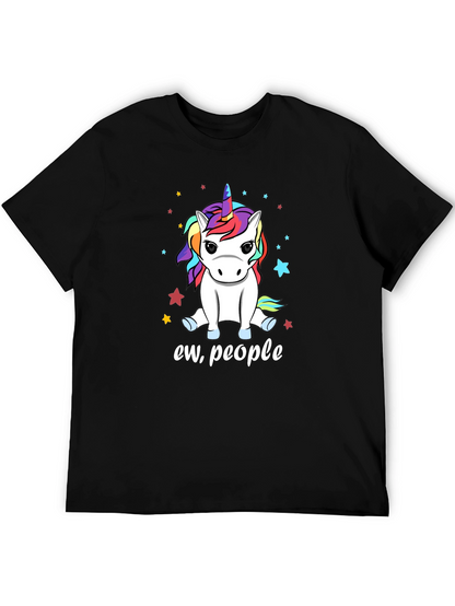Camiseta Negra Unicornio Ew People
