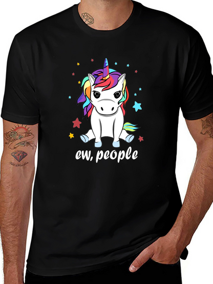 Camiseta Negra Unicornio Ew People