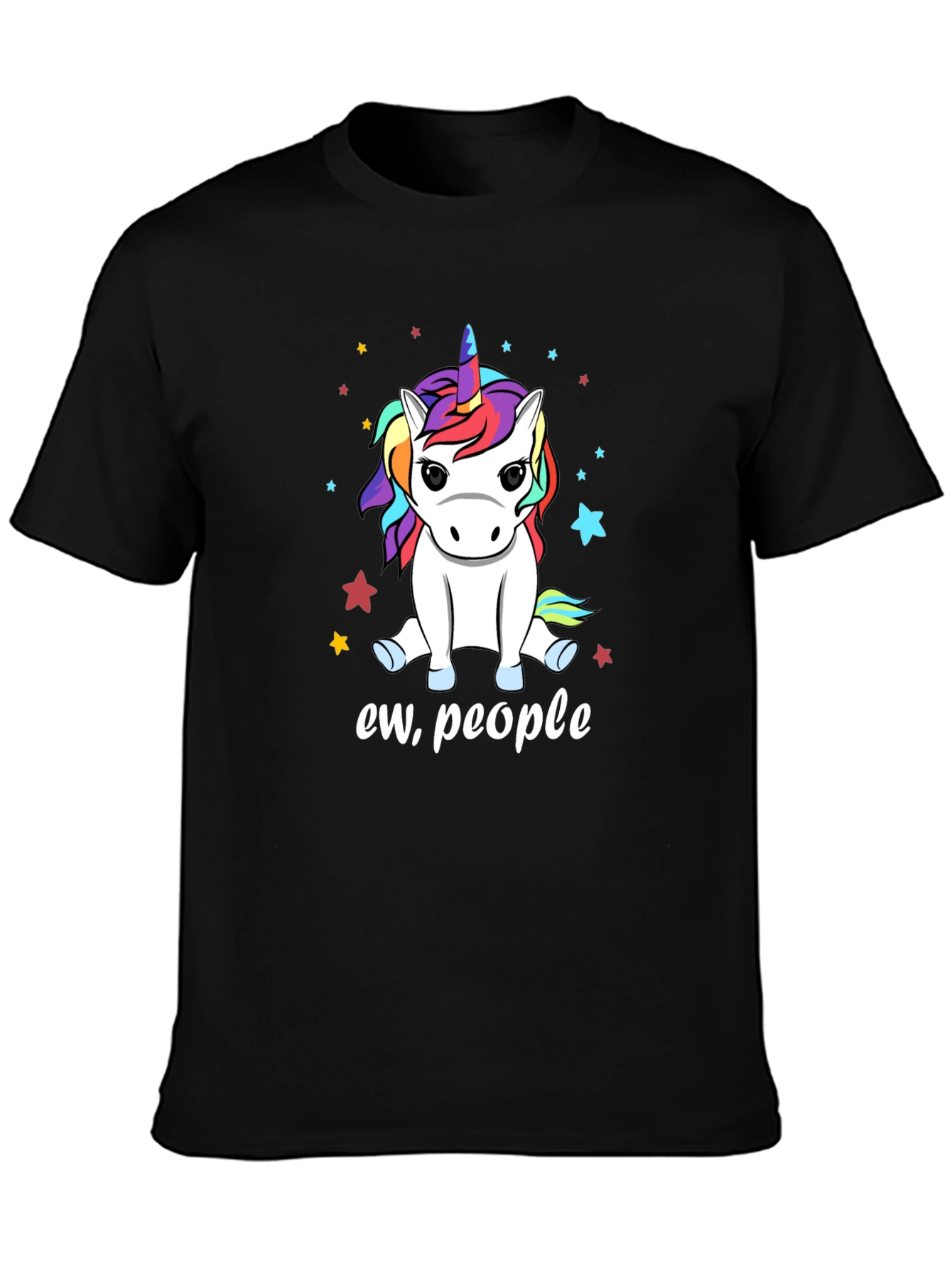 Camiseta Negra Unicornio Ew People