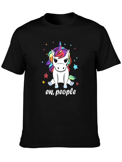 Camiseta Negra Unicornio Ew People