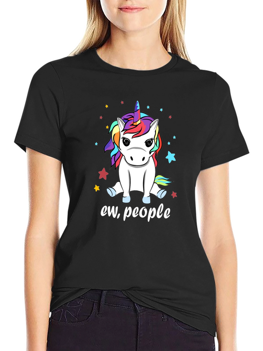 Camiseta Negra Unicornio Ew People