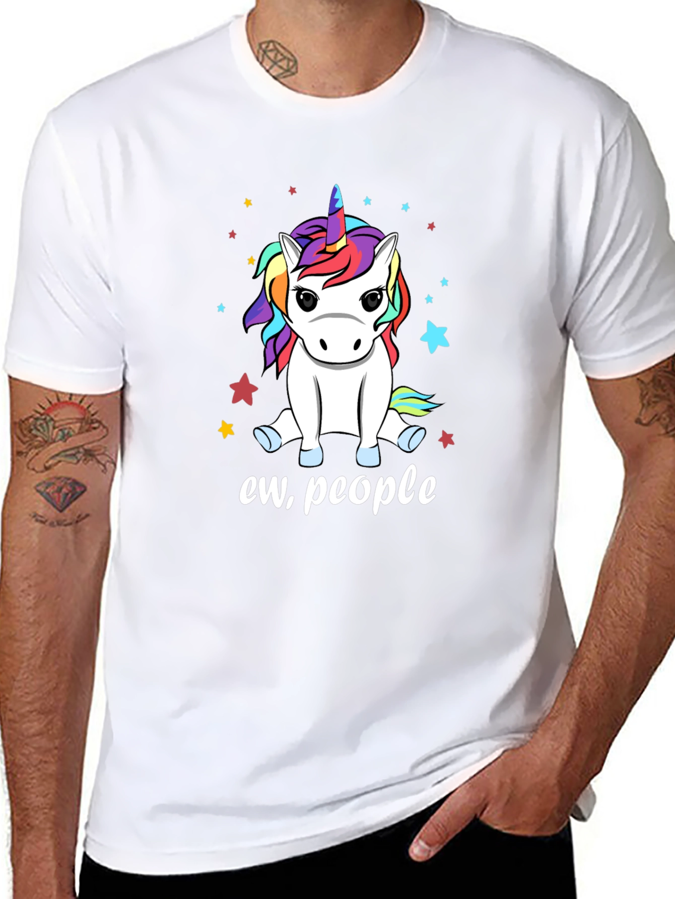 Camiseta Negra Unicornio Ew People
