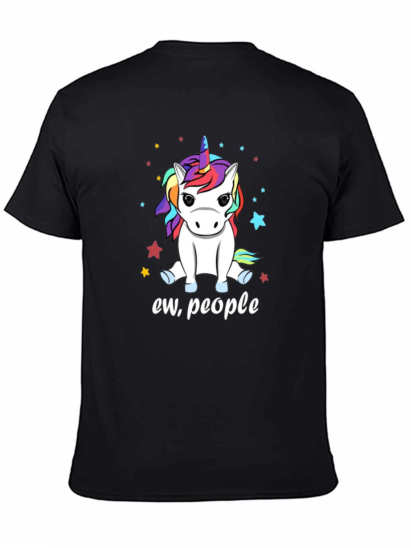 Camiseta Negra Unicornio Ew People