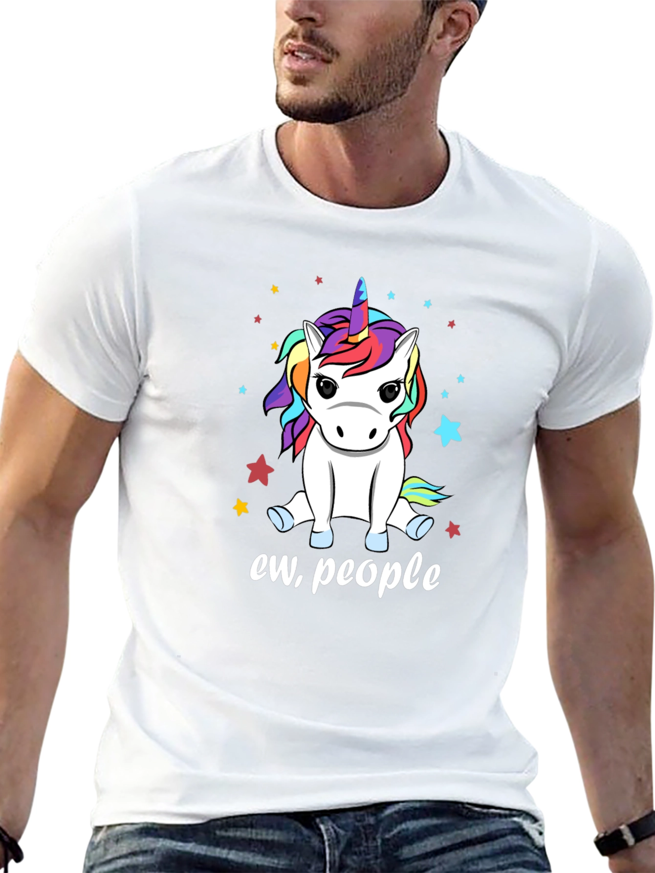 Camiseta Negra Unicornio Ew People