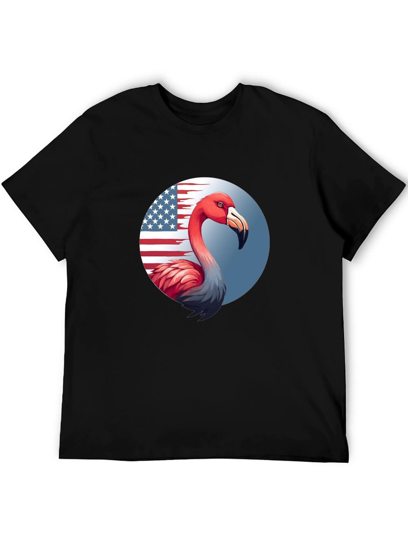 Camiseta Negra con Flamenco Patriótico