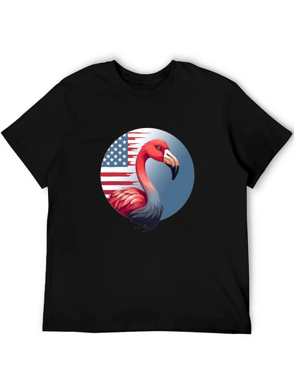 Camiseta Negra con Flamenco Patriótico